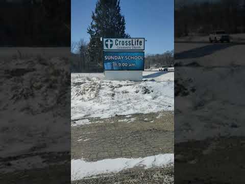 CrossLife Church digital sign in the field