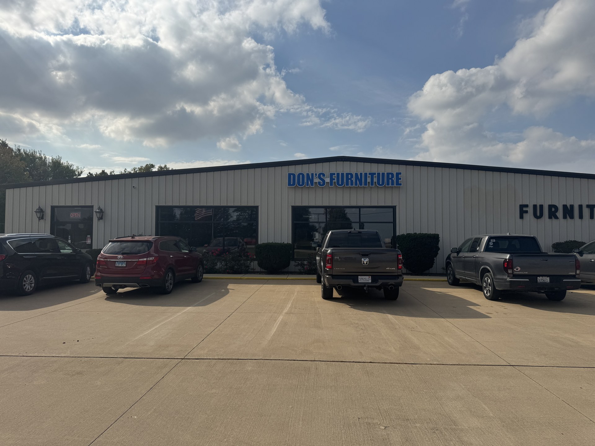 Dimensional building sign on a customer exterior