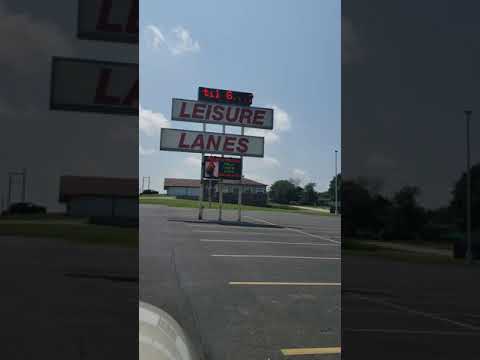 Leisure Lanes digital sign in the field