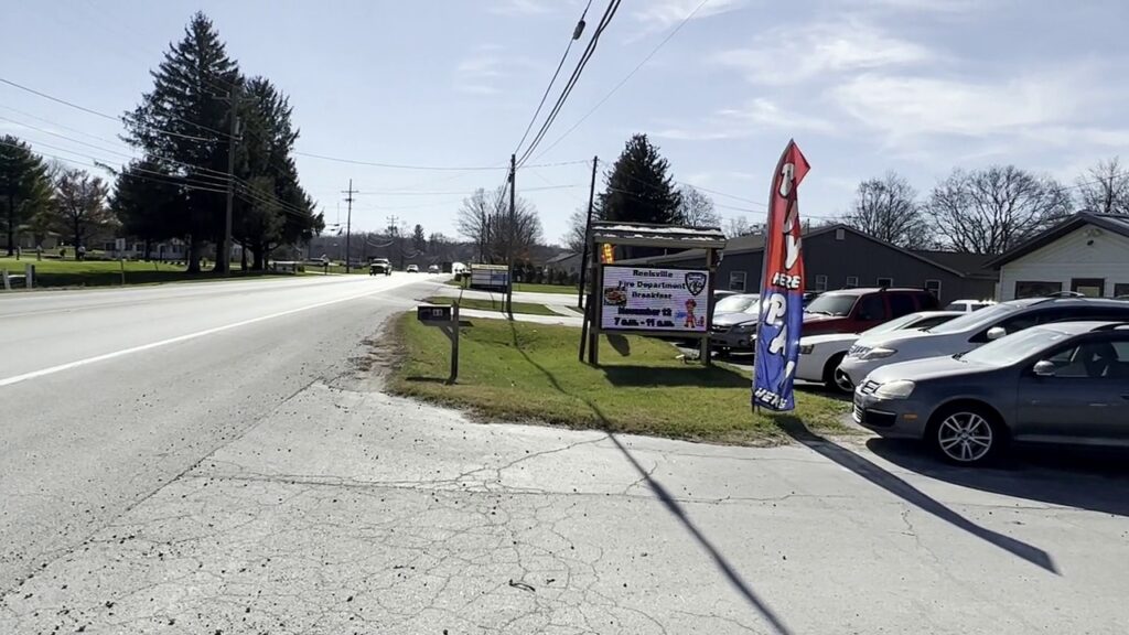Auto Sales Roadside Display shown in actual field footage