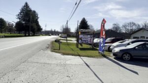 Auto Sales Roadside Display shown in actual field footage