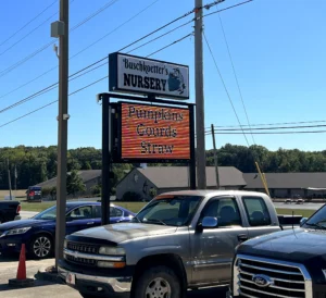 Buschkoetter’s Nursery Digital Sign in its installed setting