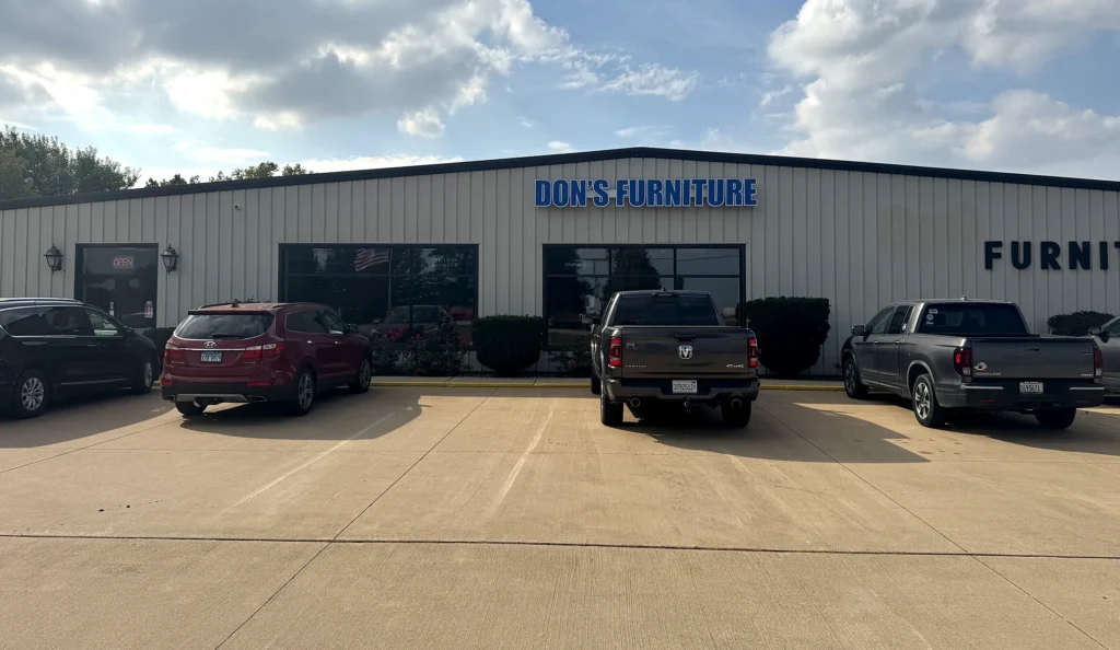 Don’s Furniture Channel Letters in its installed setting