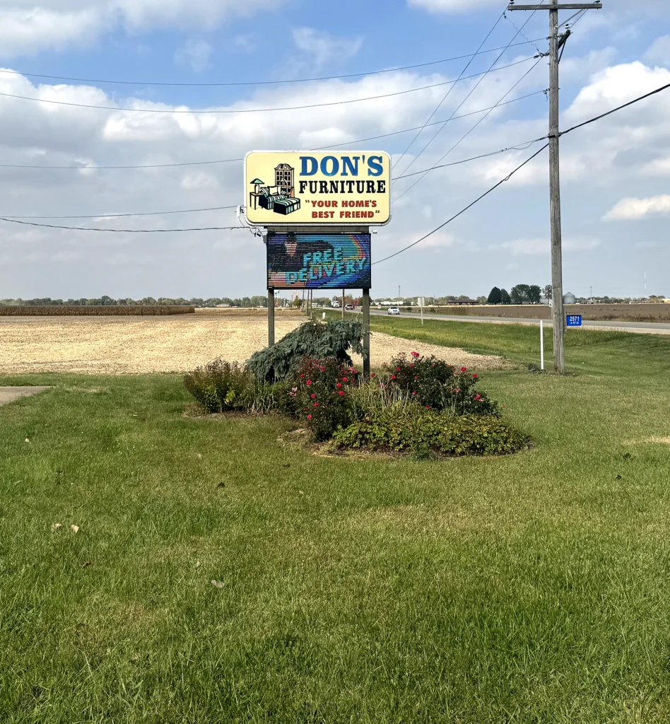 Don’s Furniture Digital Pylon in its installed setting