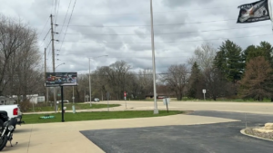 Motorcycle Dealership Digital Display shown in actual field footage